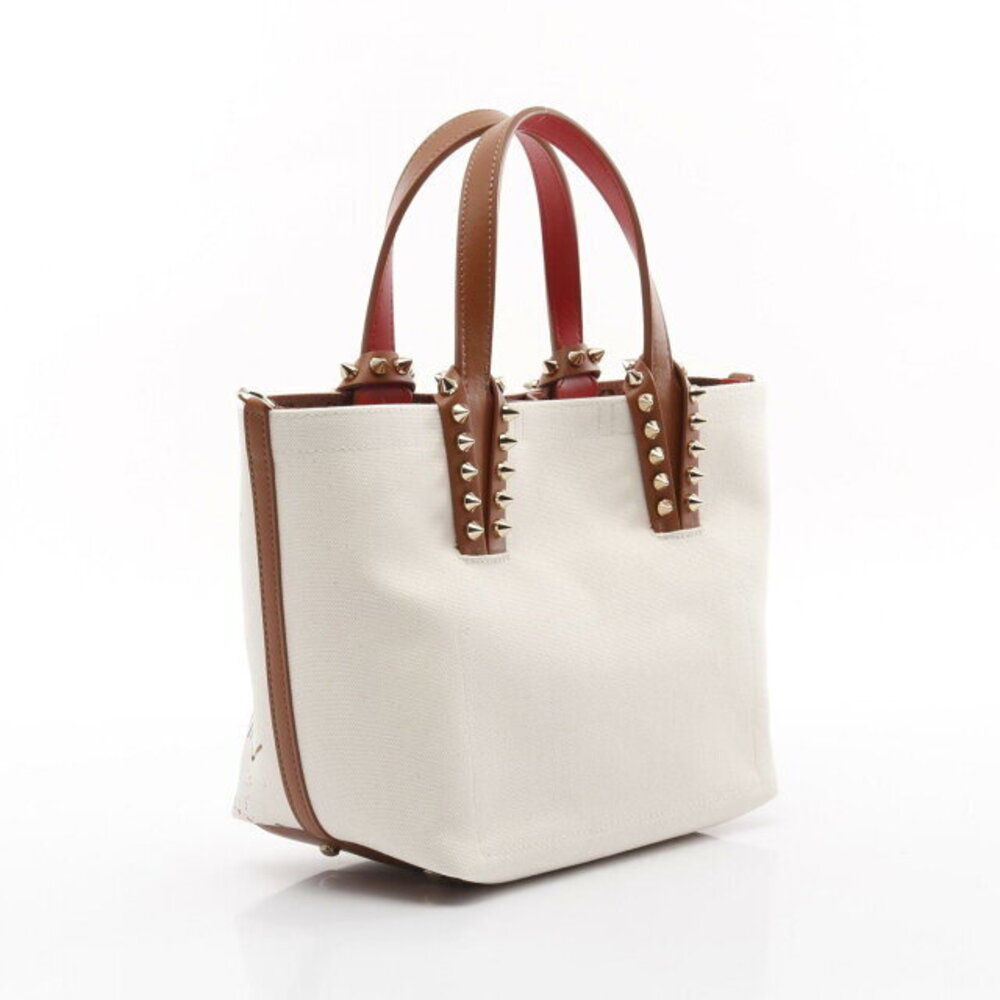 Christian Louboutin Multicolor Ivory Brown Bag Tote White Graffiti CABATA